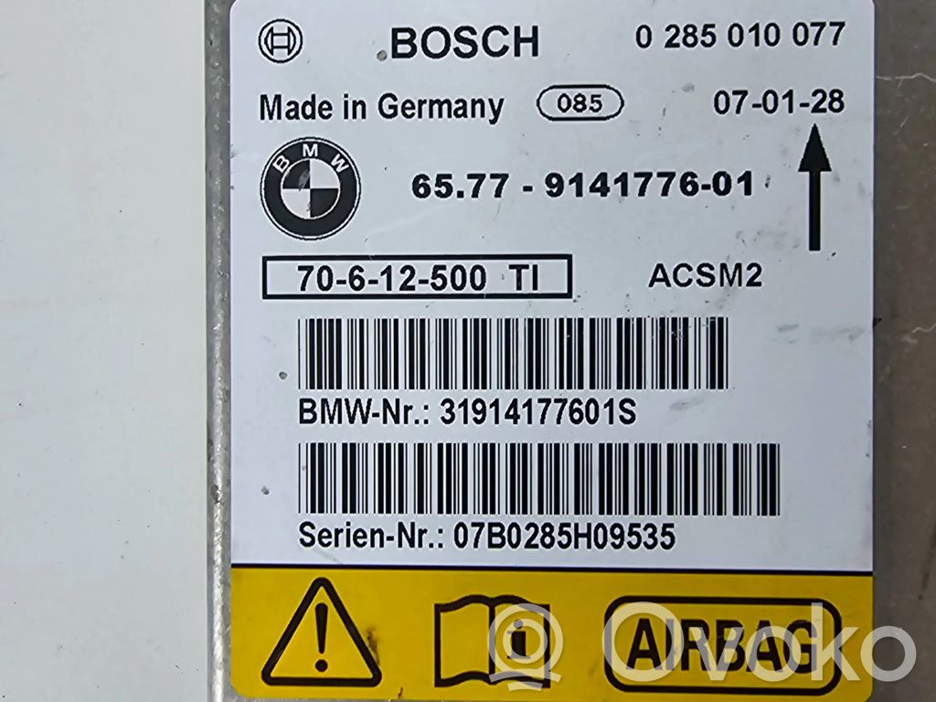 Airbag control unit/module   9141776,31914177601S,0285010077