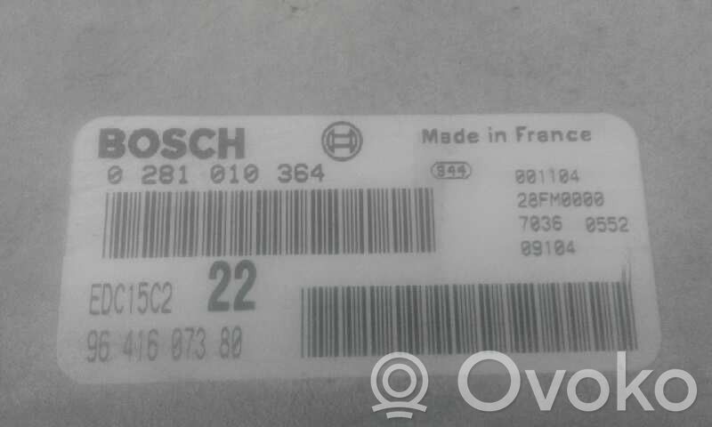 Engine control unit/module   0281010364,9641607380,EDC15C2