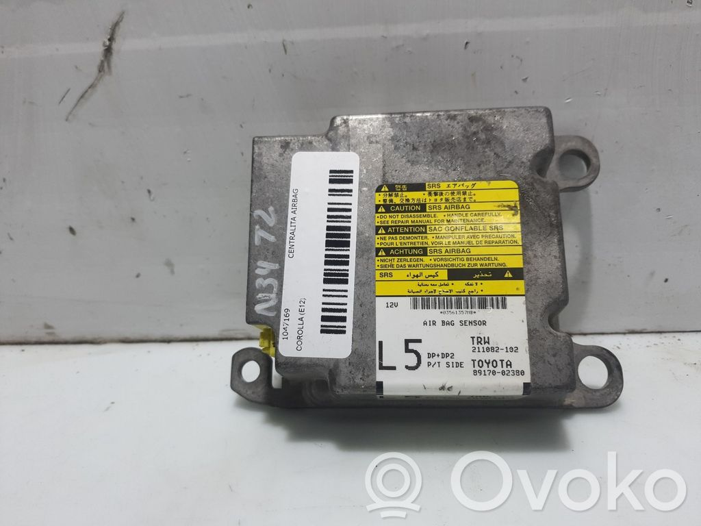 Toyota Corolla Verso E121 Airbag control unit/module 
