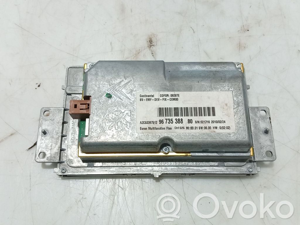 Citroen C5 Head up display screen 
