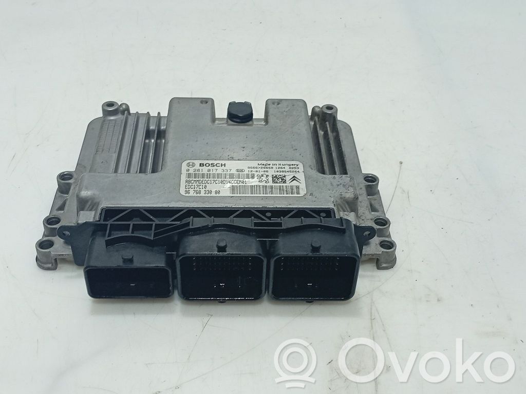 Engine control unit/module   9666729680,0281017337