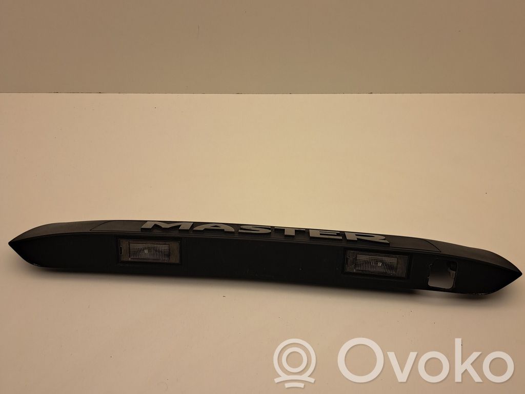 Renault Master III Trunk door license plate light bar 