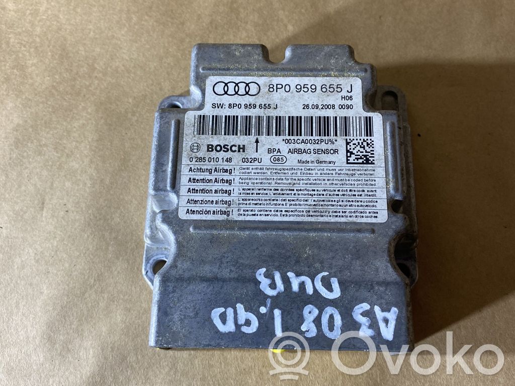 Audi A3 S3 8P Airbag control unit/module 