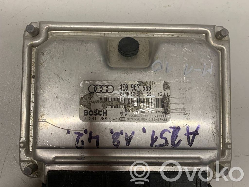 Unidad de control/módulo del motor   4E0907560,4E0910560S,0261208147