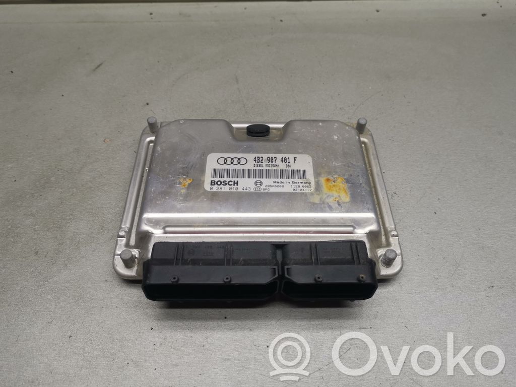 Engine control unit/module   4B2907401F,0281010443