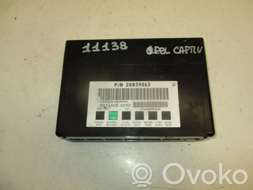 Chevrolet Captiva Door central lock control unit/module 