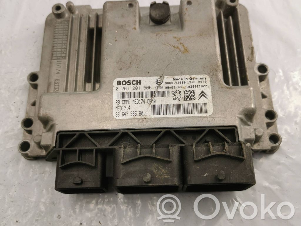 Engine control unit/module   9663193680,9664738580,0261201506