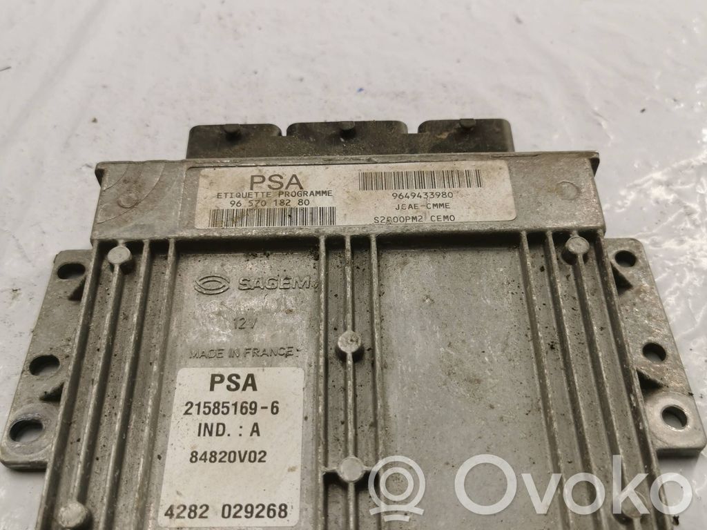 Engine control unit/module   9657018280,215851696,84820V02,4282029268