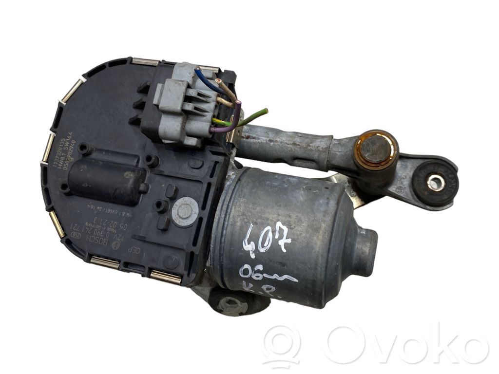 Peugeot 407 Mechanizm i silniczek wycieraczek szyby przedniej / czołowej 