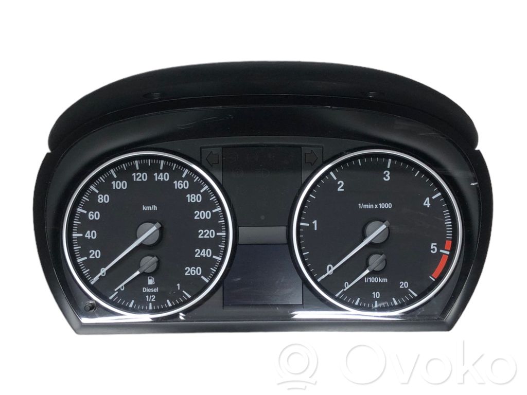 BMW 3 E90 E91 Spidometrs (instrumentu panelī) 