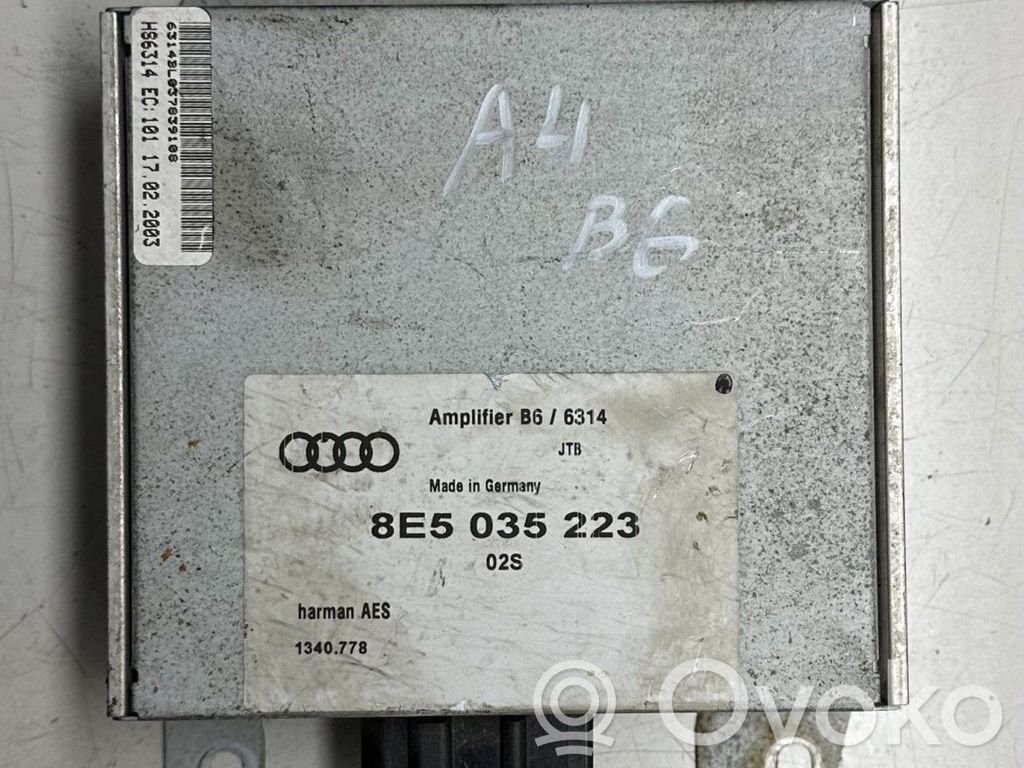 Audi A4 S4 B6 8E 8H Wzmacniacz audio 
