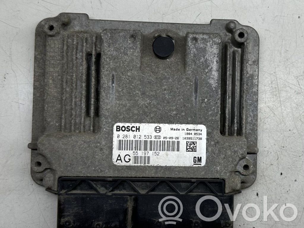 Engine control unit/module   0281012533,55197152,1039S11738