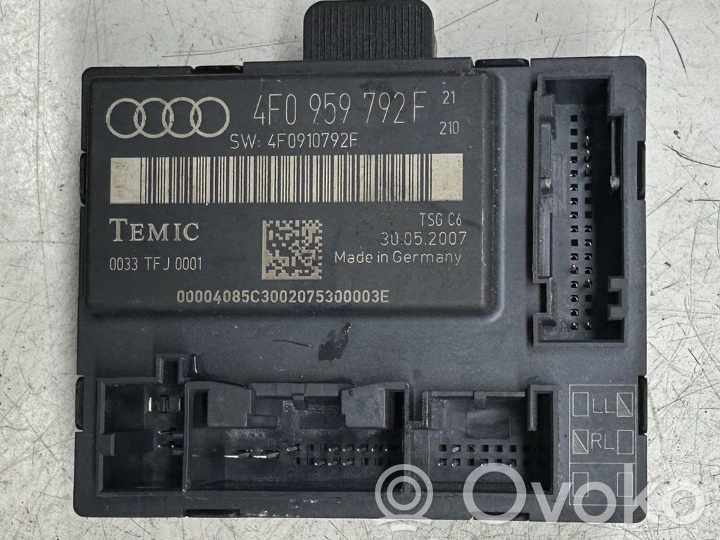 Audi A6 S6 C6 4F Unité de commande module de porte 