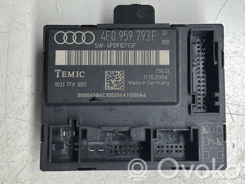 Audi A6 S6 C6 4F Unité de commande module de porte 
