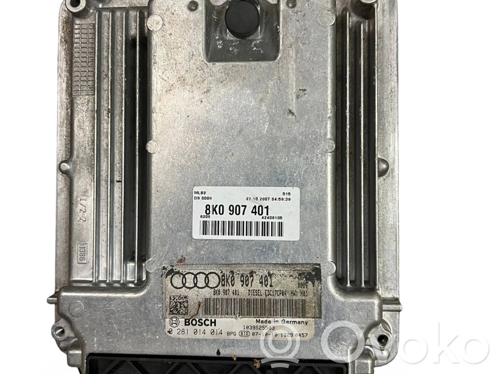 Unidad de control/módulo del motor   8K0907401,0281014014