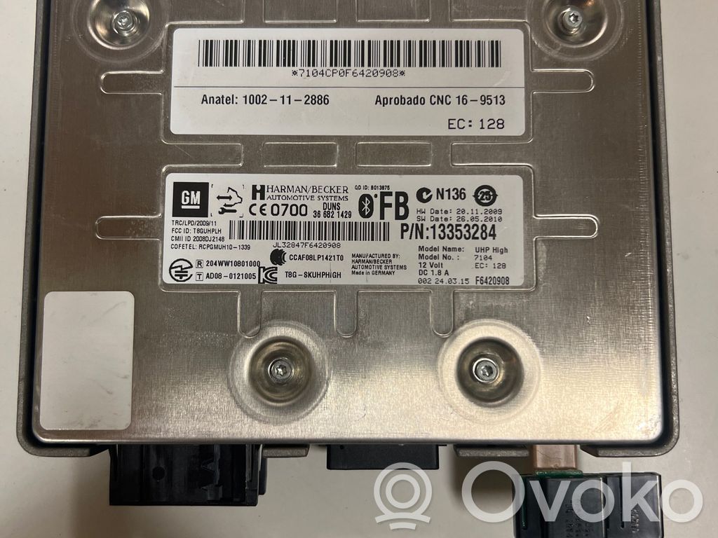 Opel Zafira C Bluetooth control unit module 