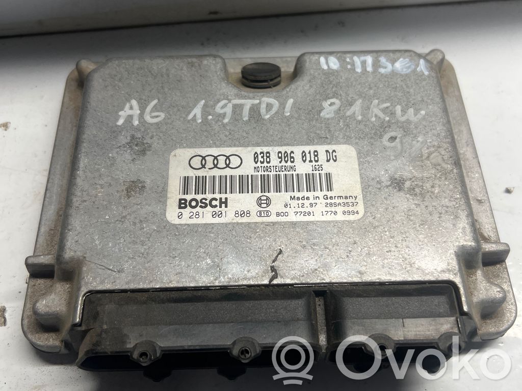 Engine control unit/module   038906018DG,0281001808,28SA3537