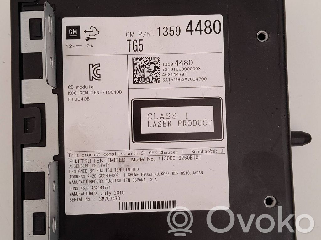 Opel Insignia A CD/DVD changer 