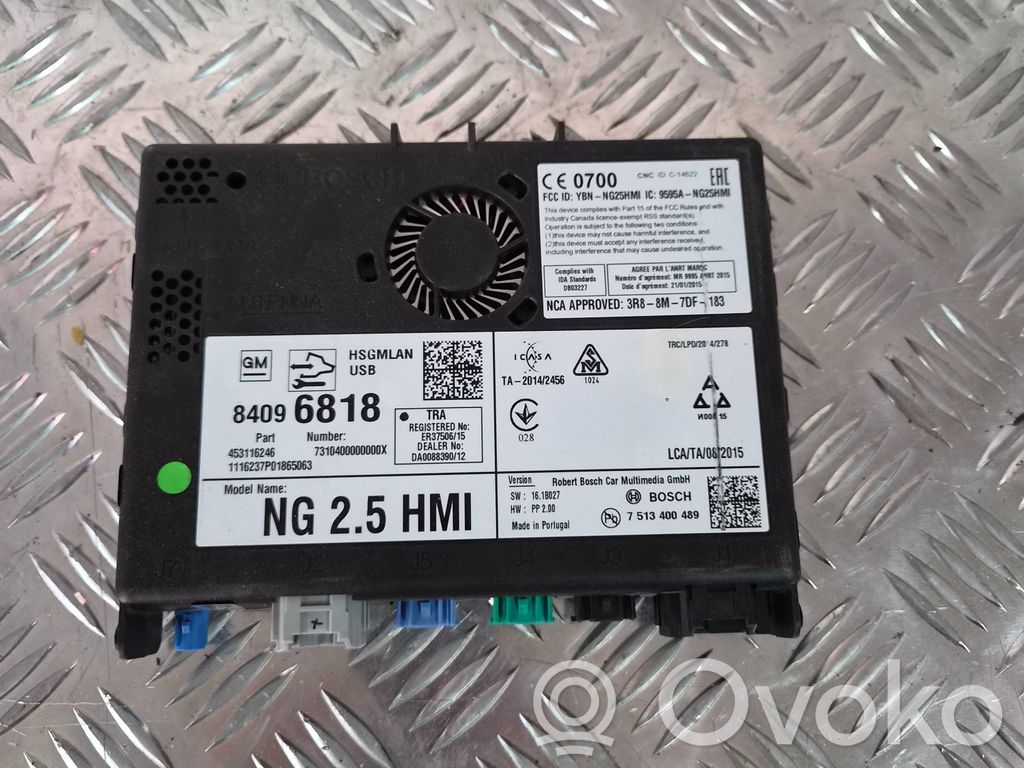 Opel Astra K GPS navigation control unit/module 