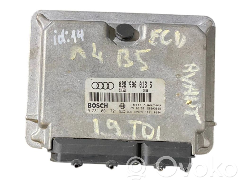 Engine control unit/module   038906018S,28SA3665,0281001721