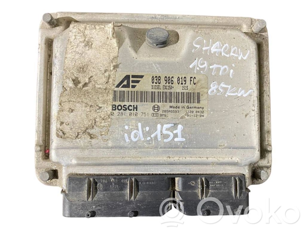 Engine control unit/module   038906019FC,28SA5593,0281010751