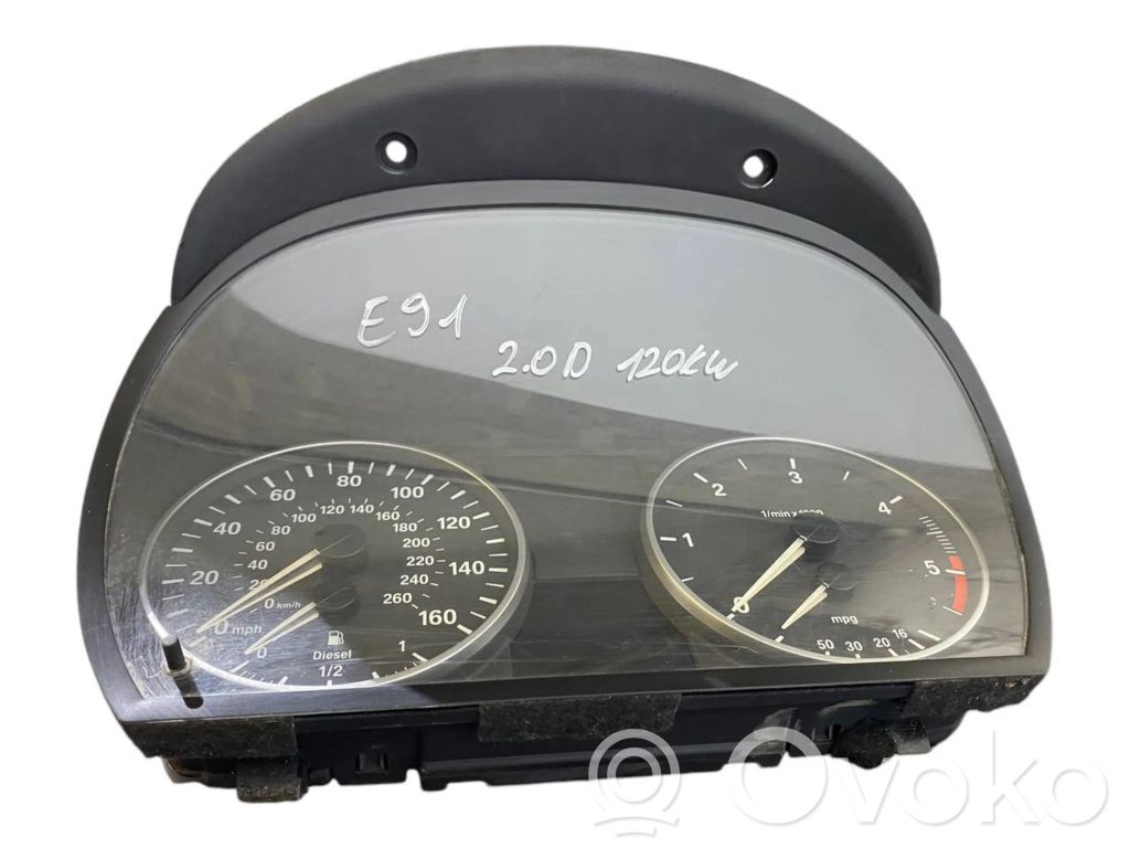 BMW 3 E90 E91 Compteur de vitesse tableau de bord 