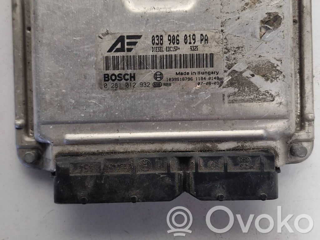 Engine control unit/module   038906019PA,1039S16796,0281012932