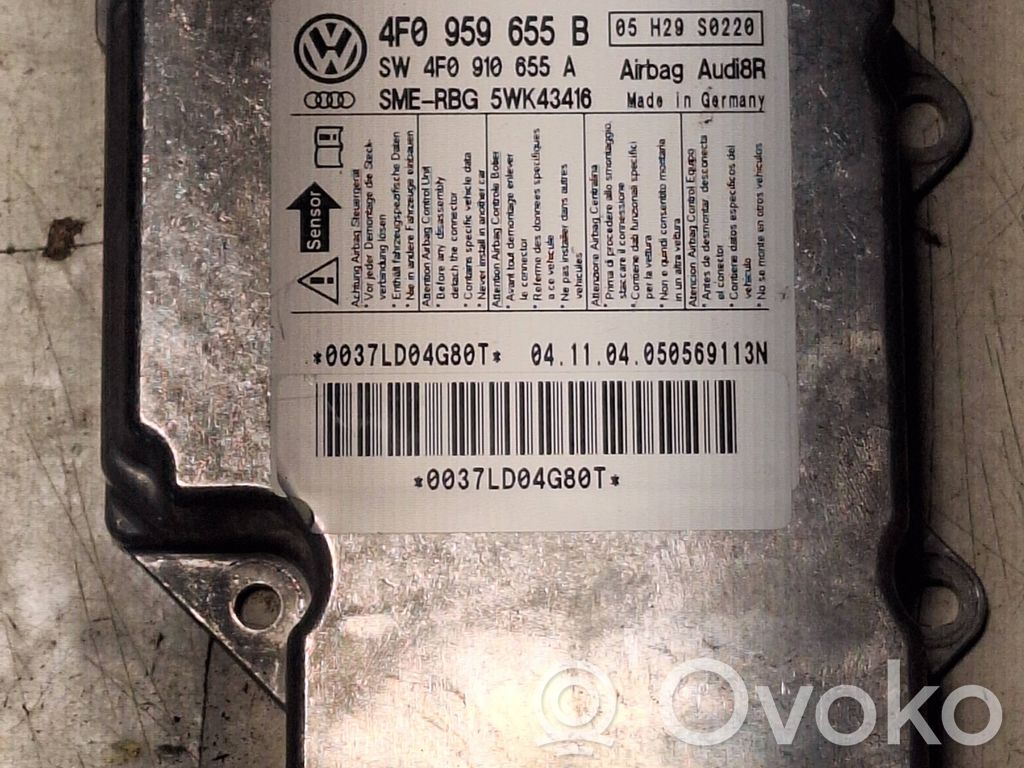 Airbag control unit/module   4F0959655B,4F0910655A,05H29S0220,0037LD04G807,0037LD04G80T,5WK43416