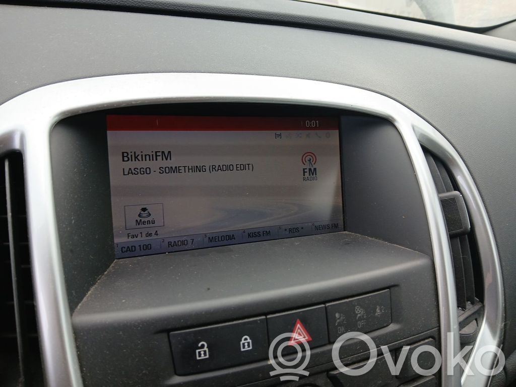 Opel Astra J Head up display screen 