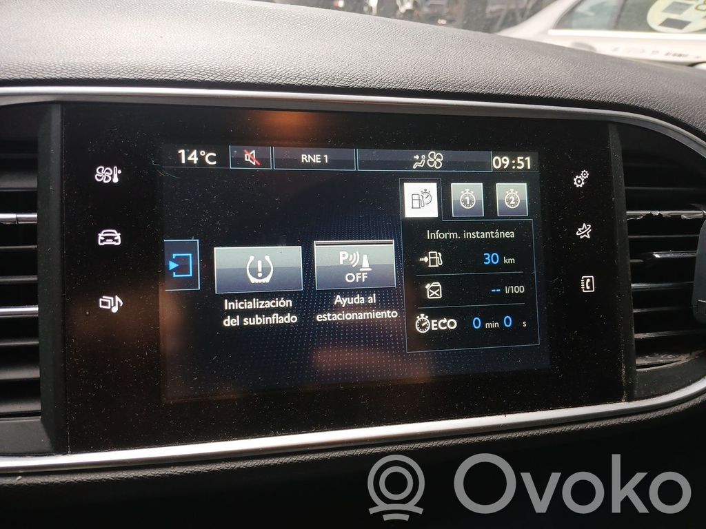 Peugeot 308 Schermo del visore a sovrimpressione