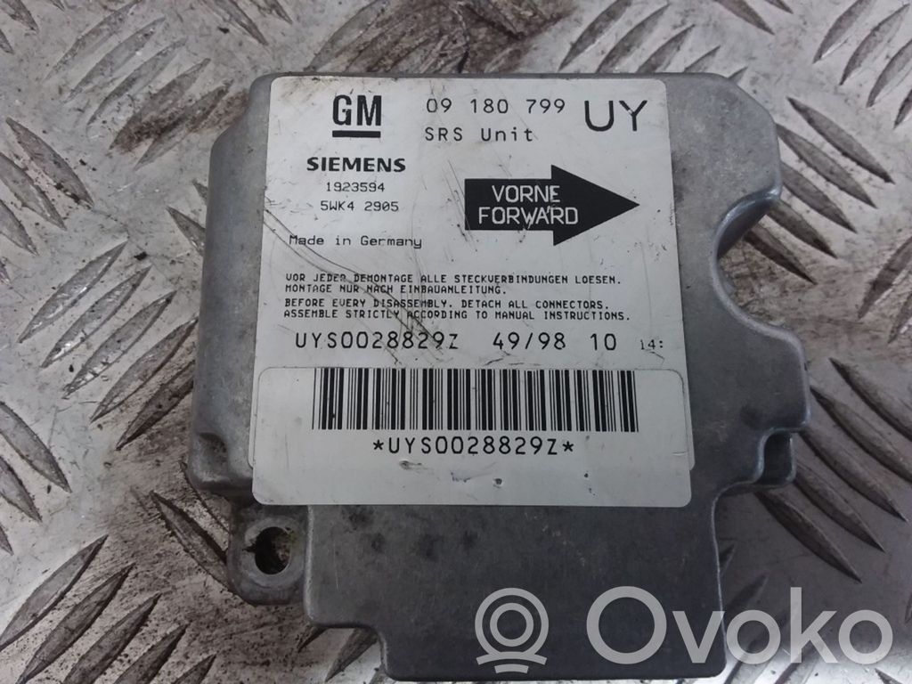 Opel Astra G Airbag control unit/module 