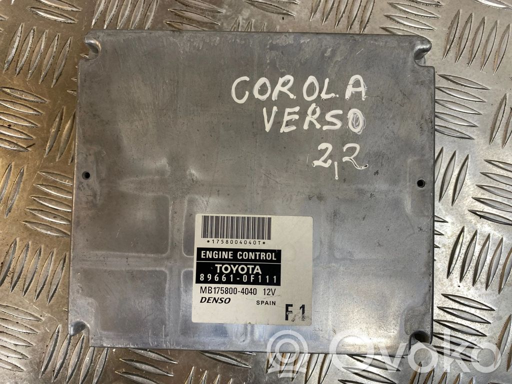 Toyota Corolla Verso AR10 Engine control unit/module 