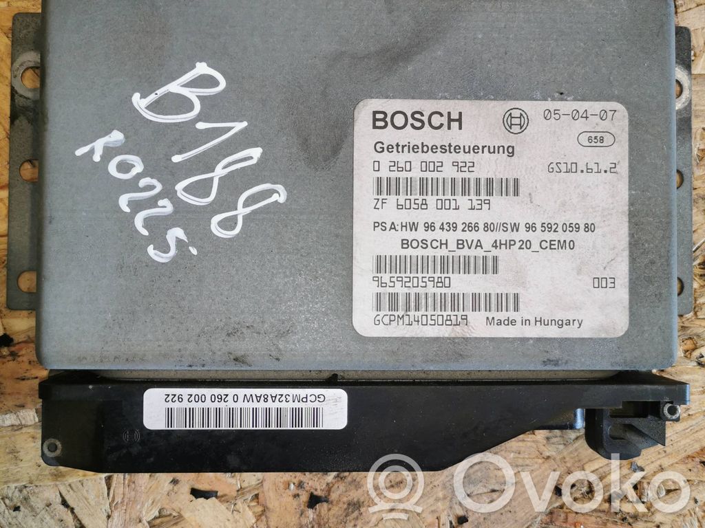 Peugeot 407 Gearbox control unit/module 
