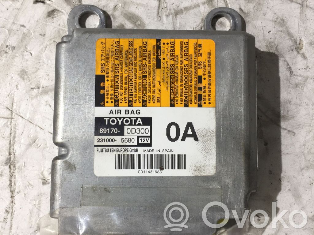 Toyota Yaris Airbag control unit/module 