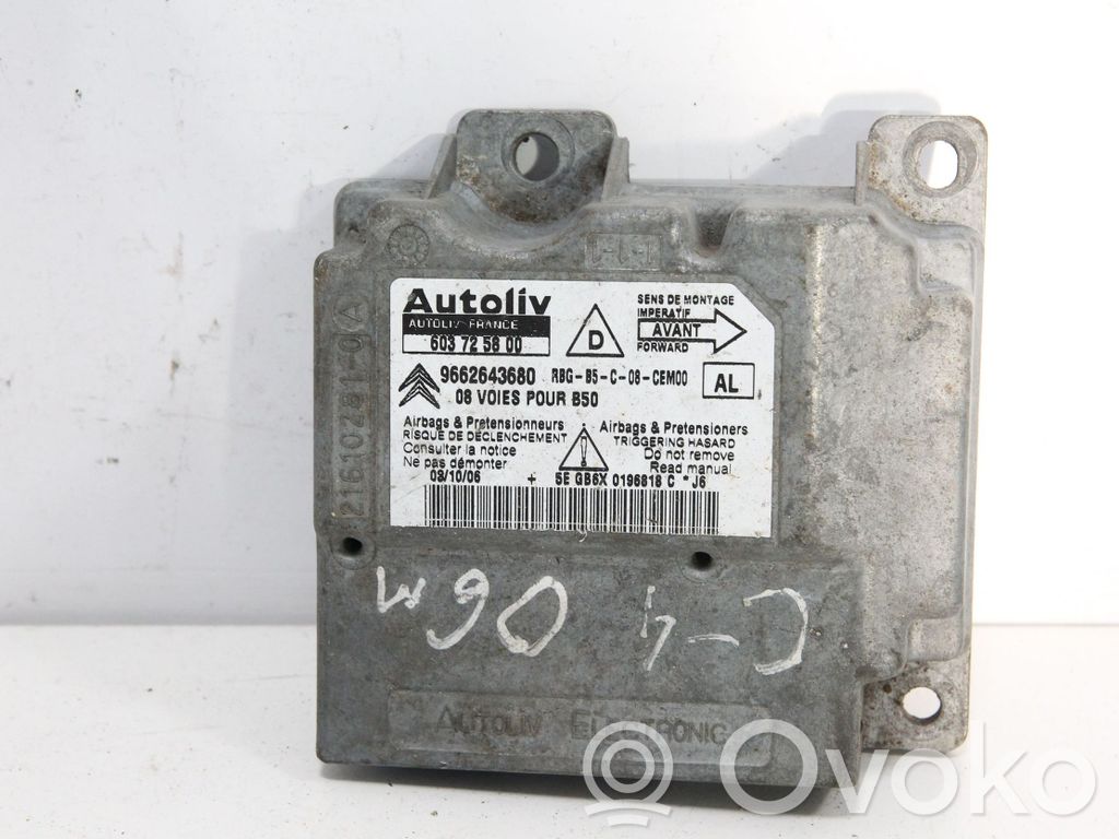 Citroen C4 I Airbag control unit/module 
