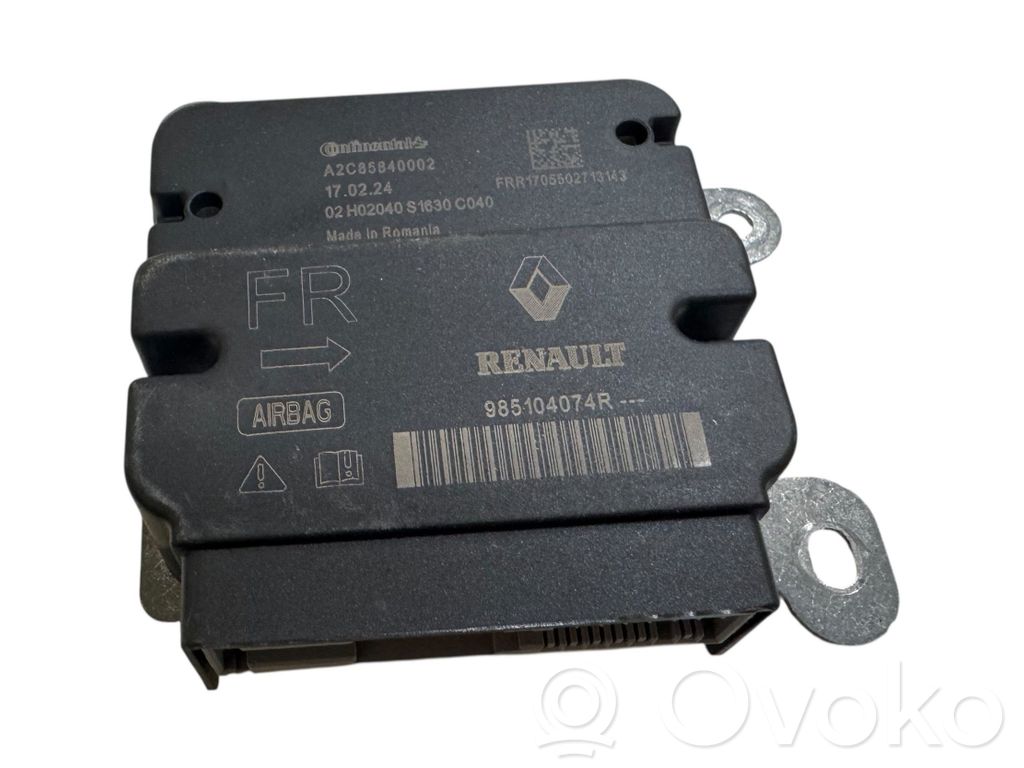 Renault Zoe Unidad de control/módulo del Airbag 