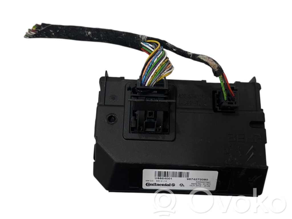 Citroen DS5 Air conditioning/heating control unit 