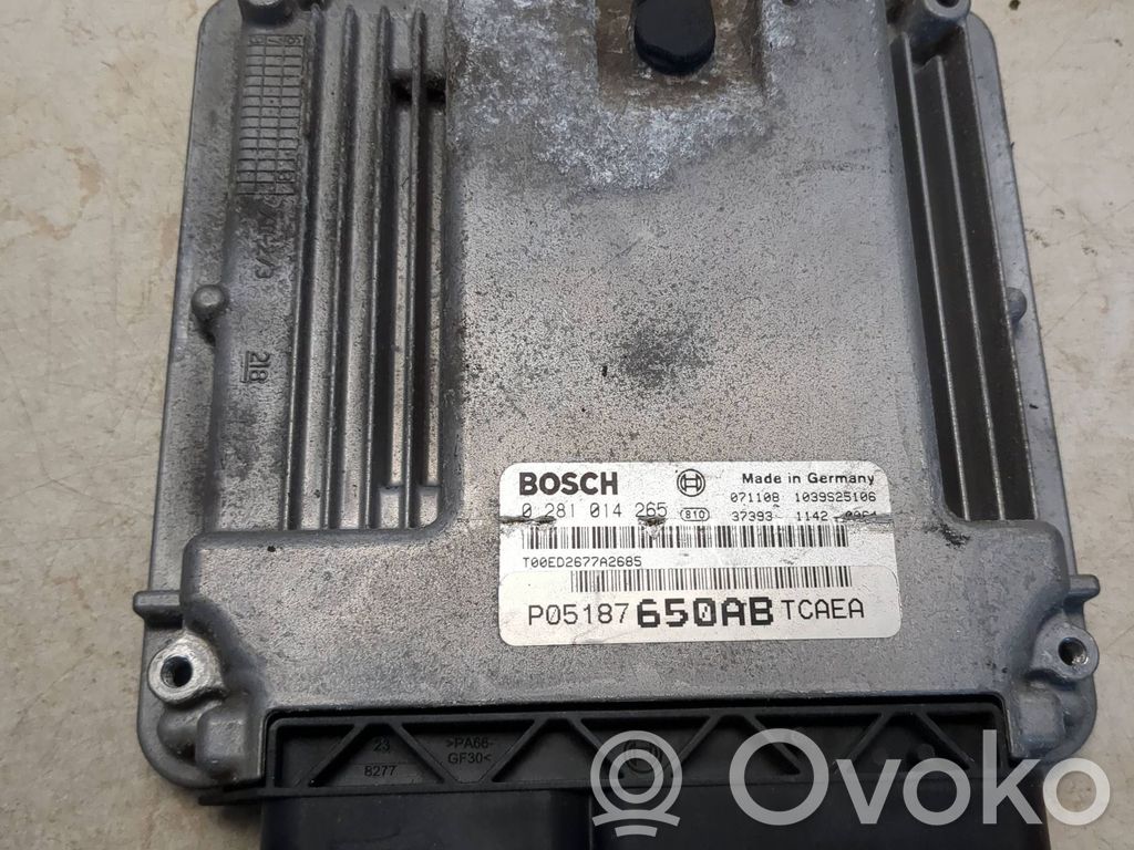 Engine control unit/module   P05187650AB,1039S25106,0281014265