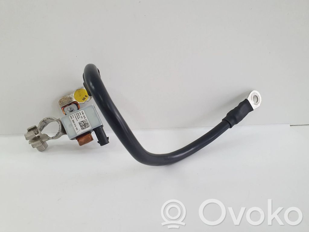 Audi Q7 4M Minus / Klema / Przewód akumulatora 
