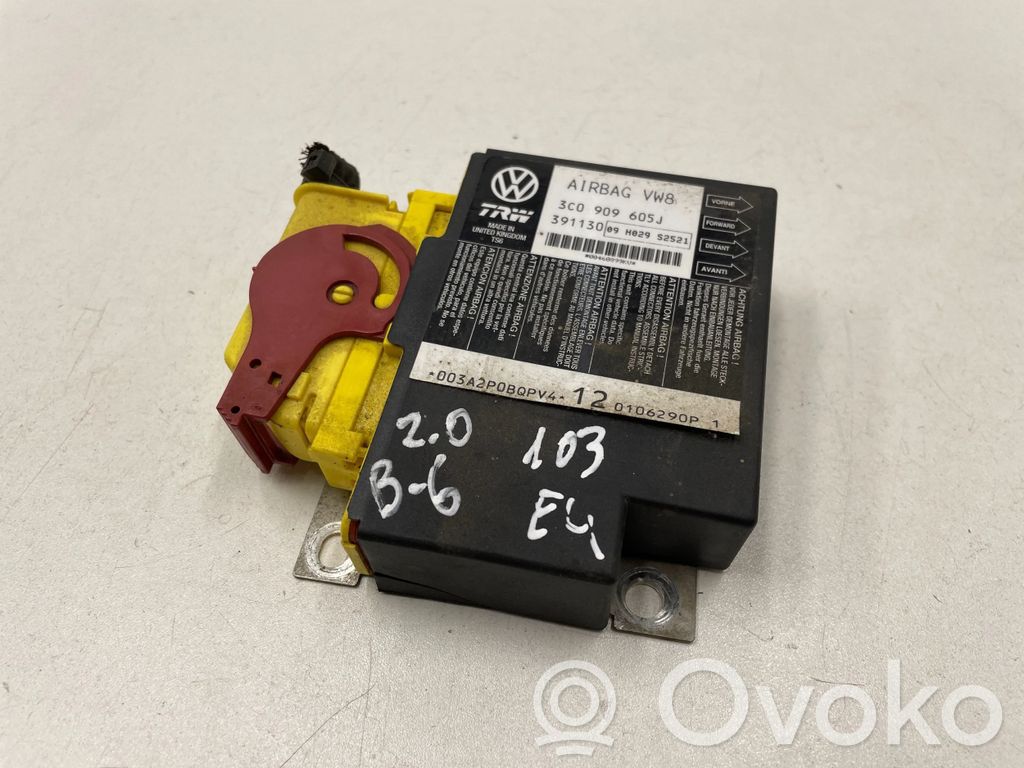 Volkswagen PASSAT B6 Airbag control unit/module 