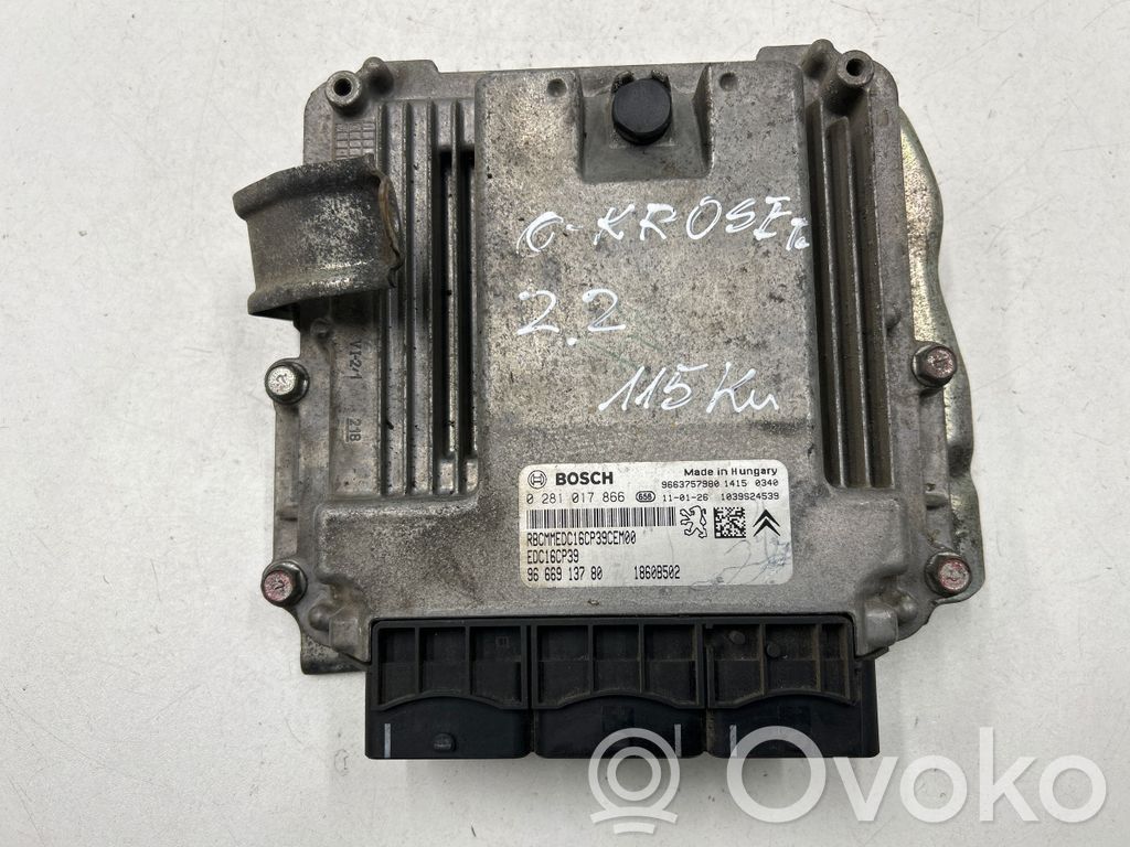 Citroen C-Crosser Engine control unit/module 