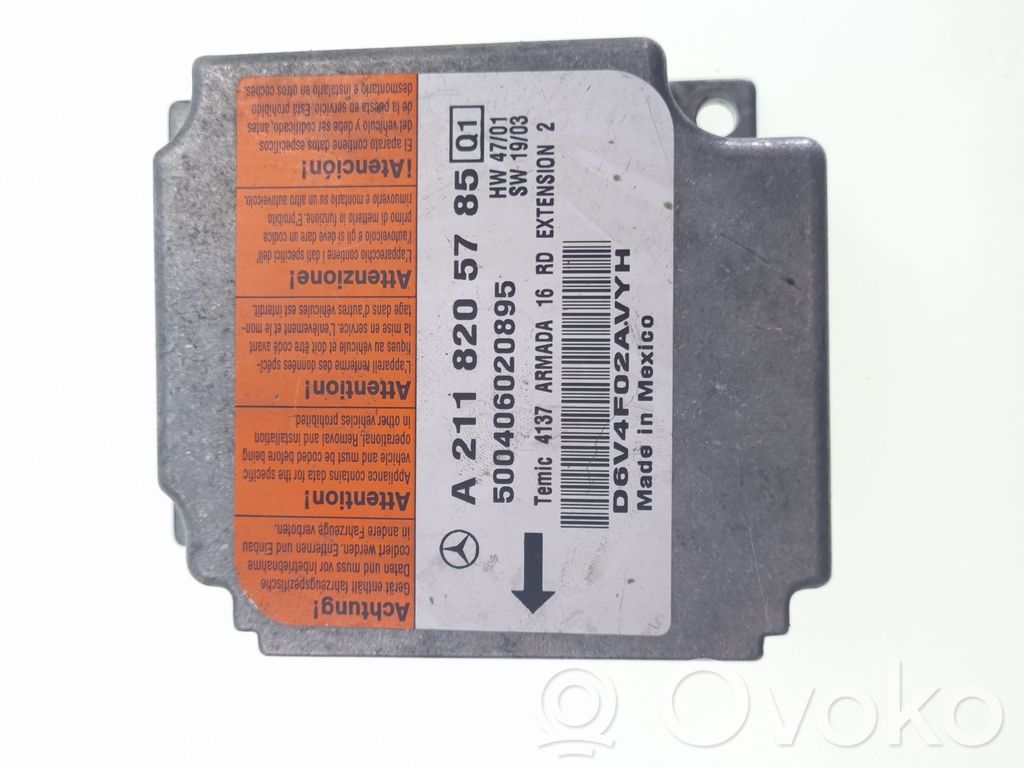 Mercedes-Benz E W211 Airbag control unit/module 