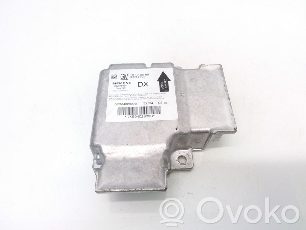 Opel Vectra C Airbag control unit/module 