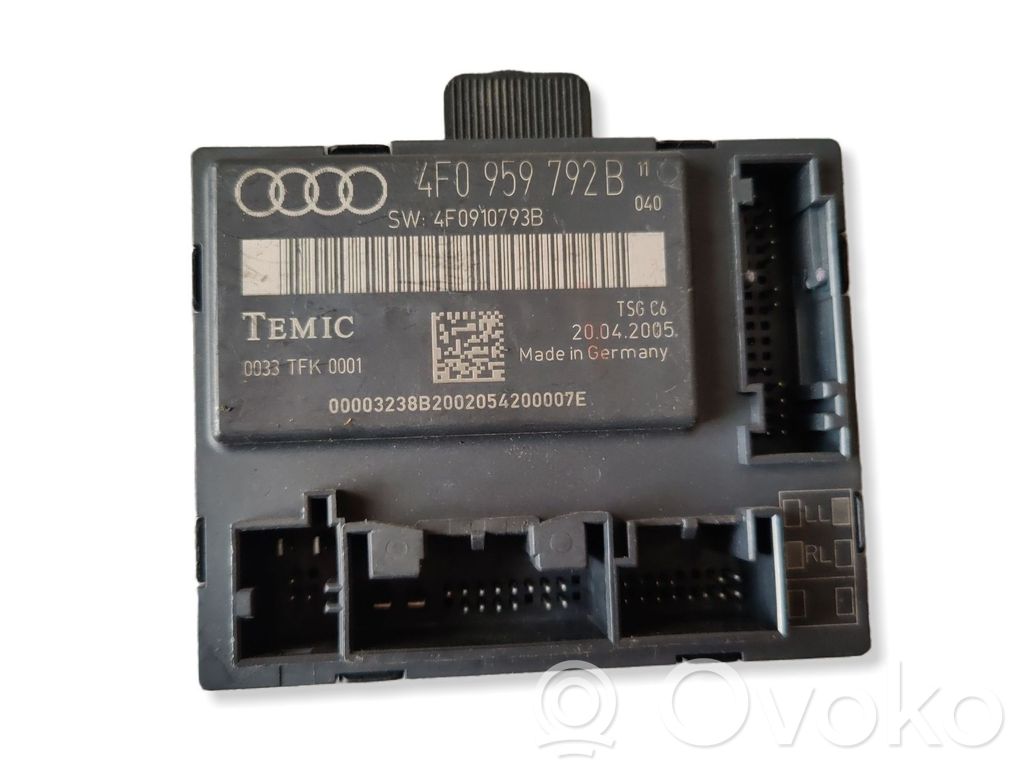 Audi A6 S6 C6 4F Door control unit/module 