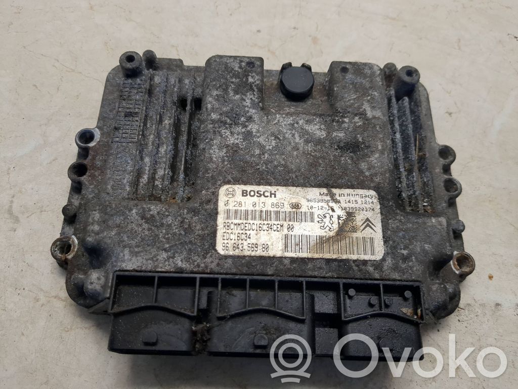 Engine control unit/module   0281013869,9664356980,1039S20174,9653958980