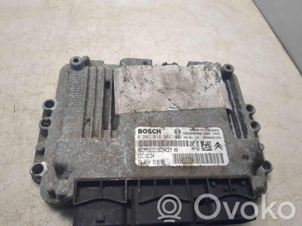 Engine control unit/module   9665091180,0281012982,9653958980