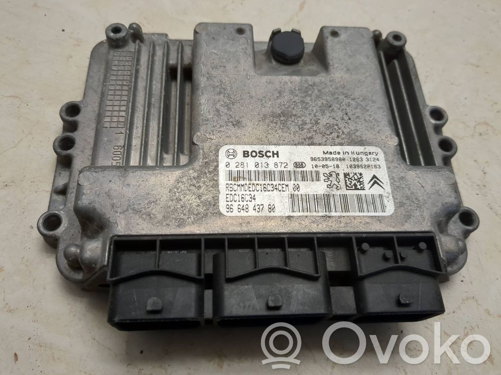 Engine control unit/module   9653958980,9664843780,0281013872