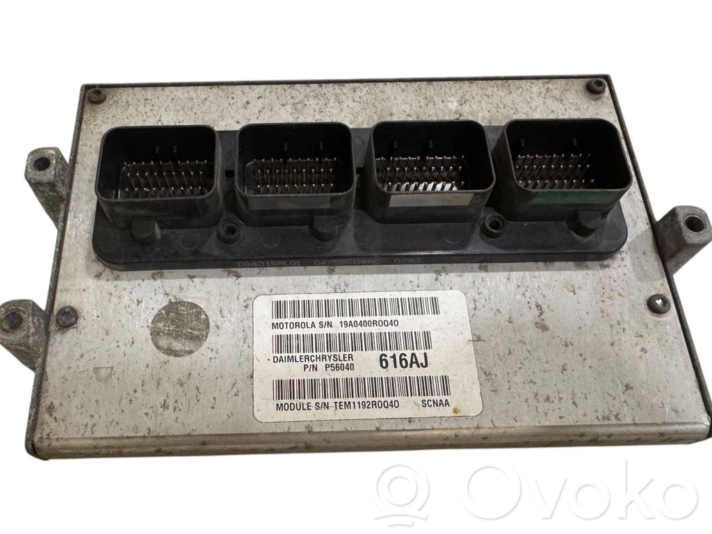 Engine control unit/module   19A0400R0Q40,P56040,616AJ,TEM1192R0Q40