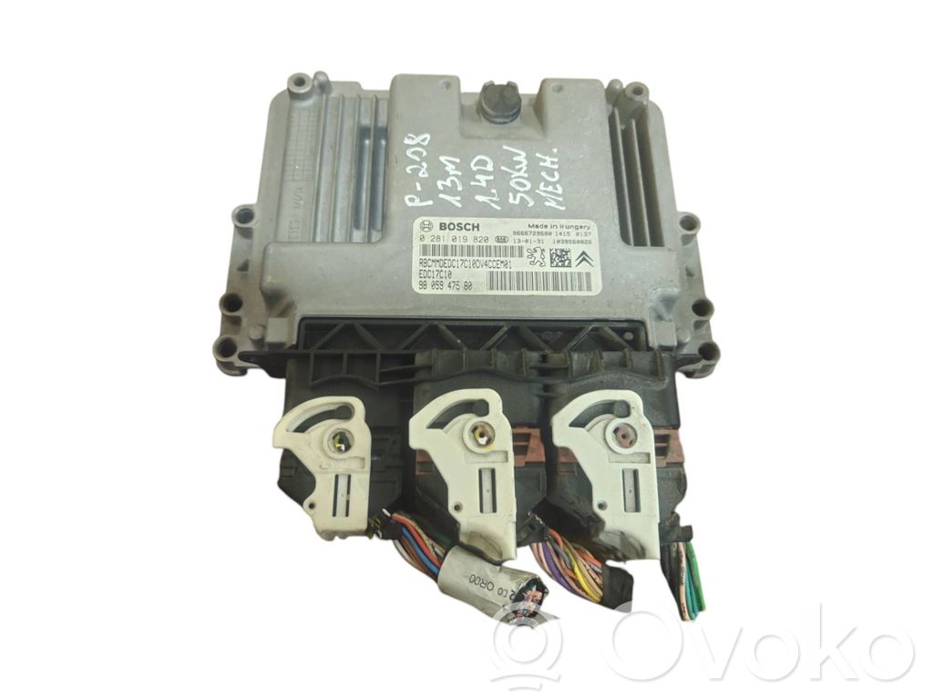 Peugeot 208 I Engine control unit/module 