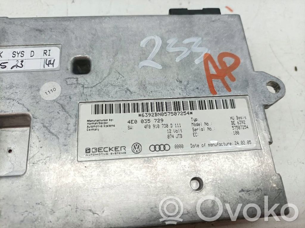 Audi A6 S6 C6 4F Other control units/modules 